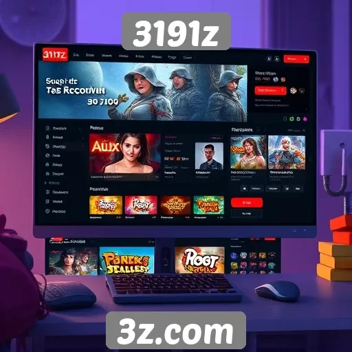 Análise da interface do site 3191z em jogos